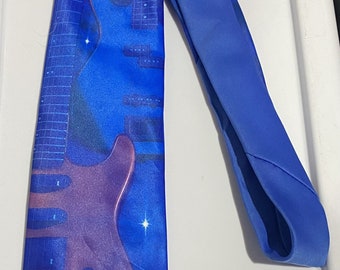 Vintage Guitar Necktie - Ralph Marlin, 100% Polyester, Made in U.S.A. (T1)