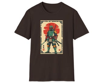 Japanese Star Wars Boba Fett T-Shirt: Adult Unisex Softstyle Tee