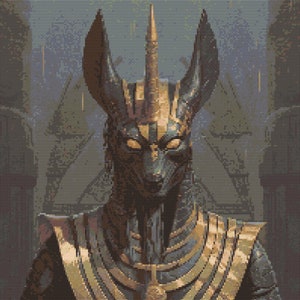 Egyptian God Anubis 2 Cross-Stitch Pattern Digital Download