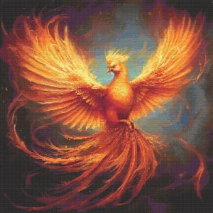 Phoenix Rising 5 Cross-Stitch Pattern Digital Download