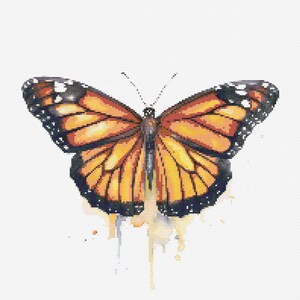 Monarch Butterfly 4 Cross-Stitch Pattern Digital Download