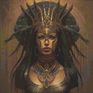 Egyptian Goddess Hathor 6 Cross-Stitch Pattern Digital Download