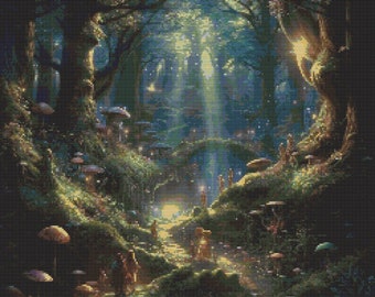 Enchanted Forest 5 Cross-Stitch Pattern Digital Download