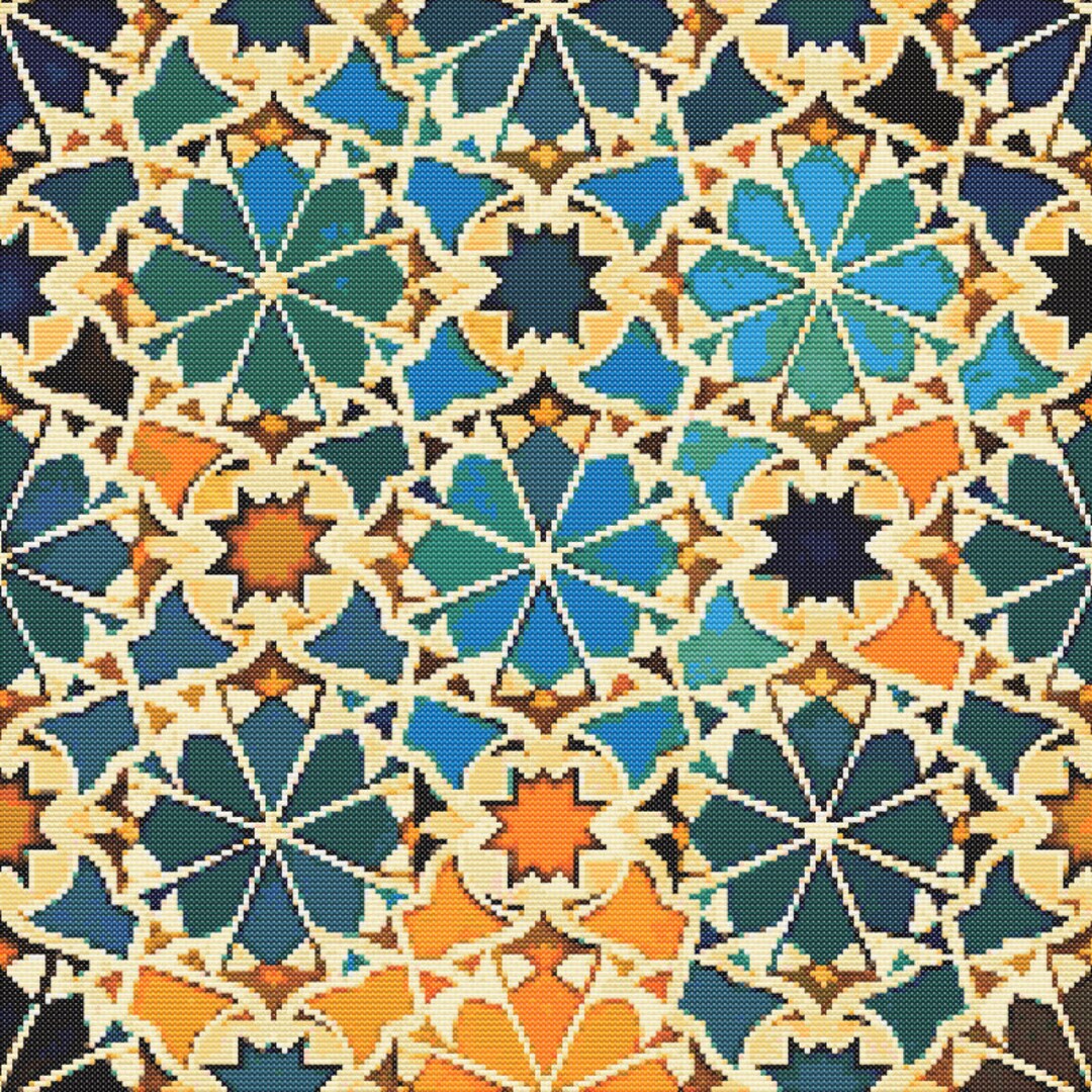 Moroccan Tile Pattern 1 Cross-stitch Pattern Digital Download - Etsy
