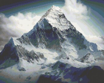 Mount Everest Cross-Stitch Pattern Digital Download