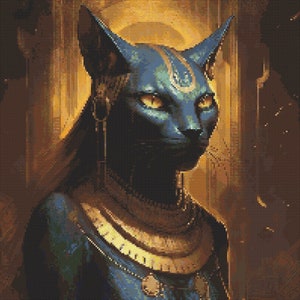 Egyptian Goddess Bastet 5 Cross-Stitch Pattern Digital Download