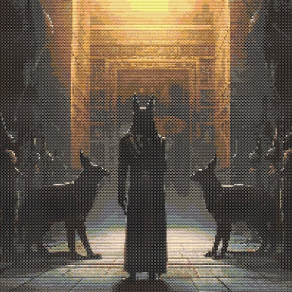 Egyptian God Anubis 6 Cross-Stitch Pattern Digital Download