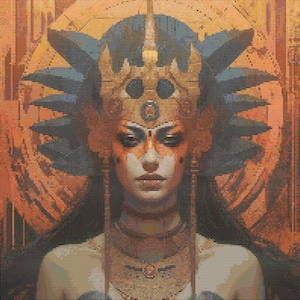 Egyptian Goddess Hathor 4 Cross-Stitch Pattern Digital Download