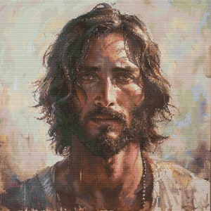 Portrait of Jesus 6 Cross-Stitch Pattern Digital Download