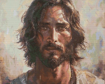 Portrait of Jesus 6 Cross-Stitch Pattern Digital Download