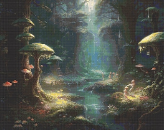 Enchanted Forest 1 Cross-Stitch Pattern Digital Download