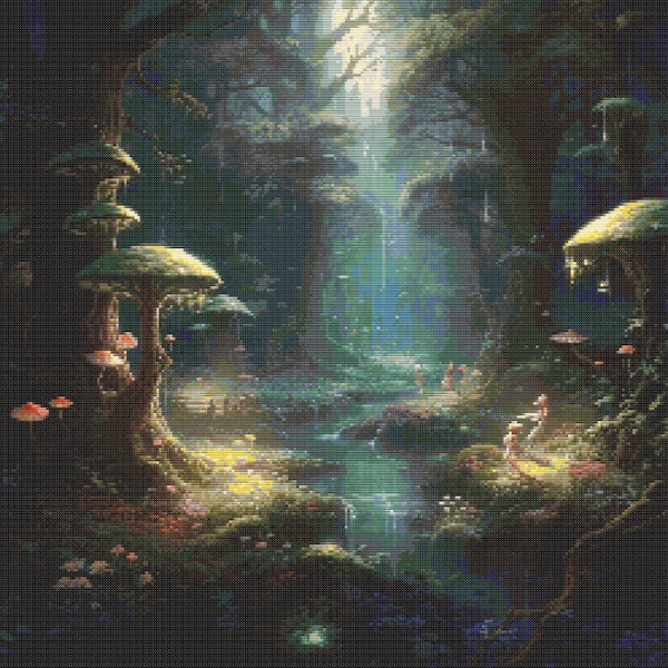 Enchanted Forest 1 Cross-Stitch Pattern Digital Download