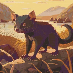 Tasmanian Devil 3 Cross-Stitch Pattern Digital Download