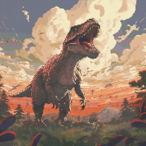 Tyrannosaurus Rex 6 Cross-Stitch Pattern Digital Download