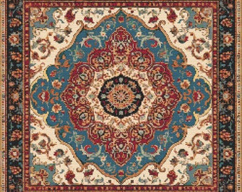 Oriental Rug Pattern 7 Cross-Stitch Pattern Digital Download