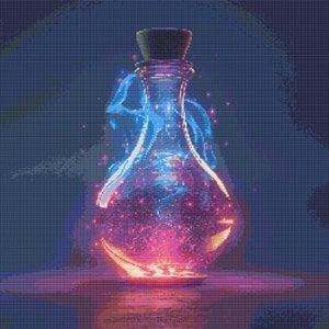 Glowing Magic Potion 2 Cross-Stitch Pattern Digital Download