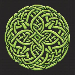 Green Celtic Knot 3 Cross-Stitch Pattern Digital Download