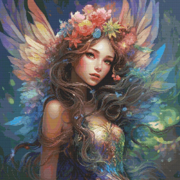 Magical Rainbow Fairy 4 Cross-Stitch Pattern Digital Download