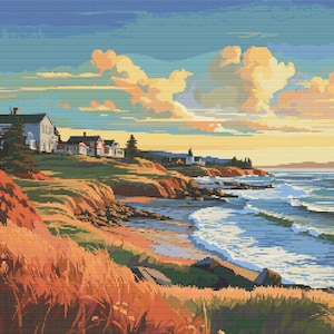 Prince Edward Island in October 1 Cross-Stitch Pattern Digital Download