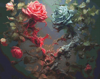 War of the Roses 1 Cross-Stitch Pattern Digital Download