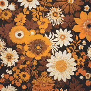 1970s Vintage Floral Pattern 4 Cross-Stitch Pattern Digital Download