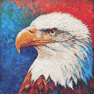 American Bald Eagle 1 Cross-Stitch Pattern Digital Download