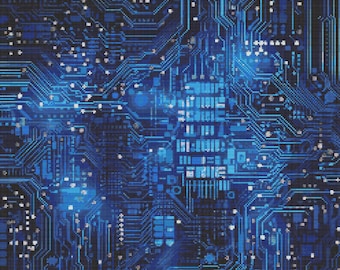 Printed Circuit Board 2 Cross-Stitch Pattern Digital Download