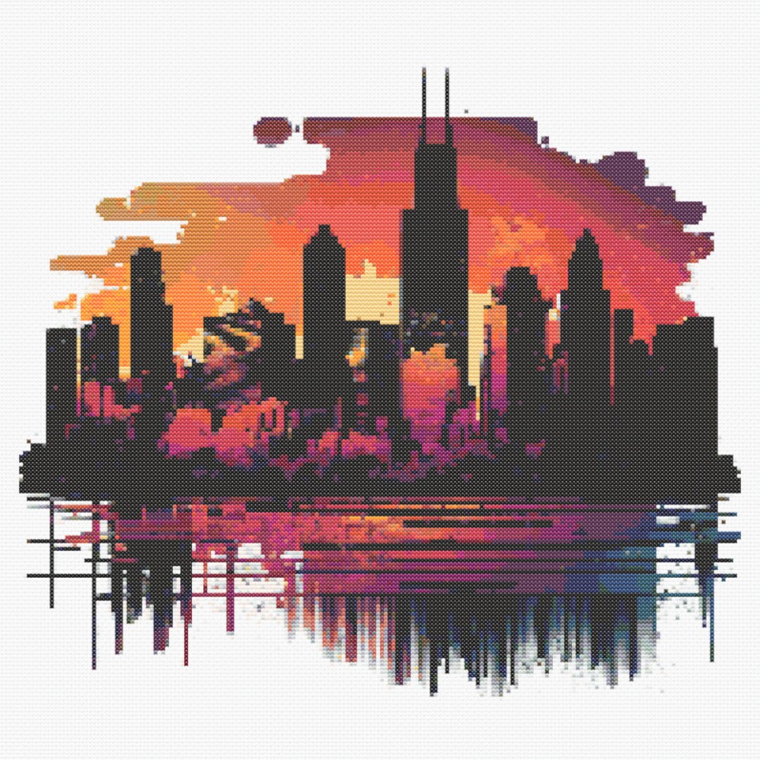 Chicago Skyline Cross-stitch Pattern Digital Download - Etsy