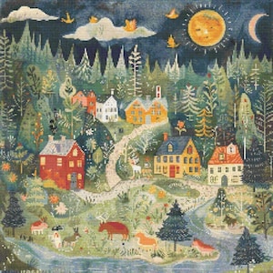 Scandinavian Folklore Scene 12 Cross-Stitch Pattern Digital Download