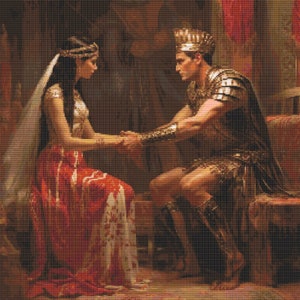 Cleopatra en Julius Caesar 3 kruissteekpatroon digitale download