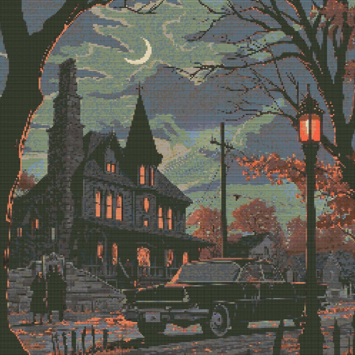 Midwestern Gothic Scene 5 Cross-stitch Pattern Digital Download - Etsy