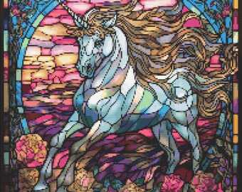 ステンドグラス Woodlands Unicorn ユニコーン グラスマスターズ ステンドグラス Woodlands Unicorn ユニコーン グラスマスターズ