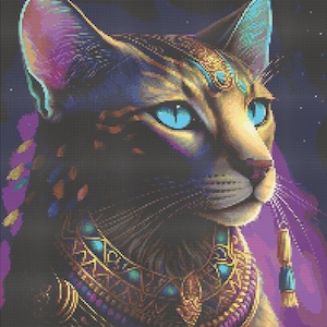Egyptian Cat 2 Cross-Stitch Pattern Digital Download