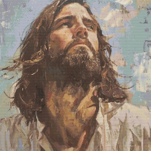 Portrait of Jesus 5 Cross-Stitch Pattern Digital Download