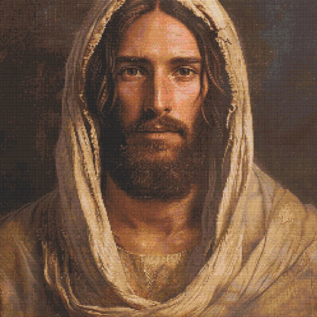 Portrait of Jesus 1 Cross-stitch Pattern Digital Download - Etsy