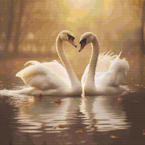 Swans in Love 2 Cross-Stitch Pattern Digital Download