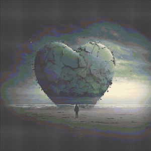 Broken Heart on the Horizon Cross-Stitch Pattern Digital Download