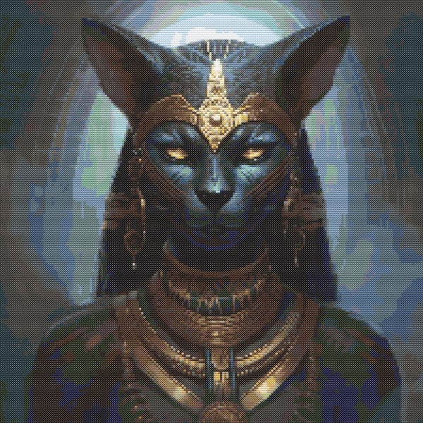 Egyptian Goddess Bastet 6 Cross-Stitch Pattern Digital Download