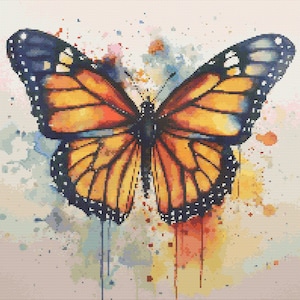 Monarch Butterfly 3 Cross-Stitch Pattern Digital Download