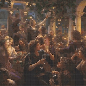 Dionysian Party 2 Cross-Stitch Pattern Digital Download