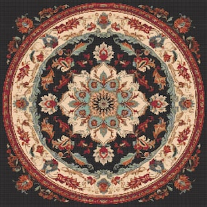 Oriental Rug Pattern 1 Cross-Stitch Pattern Digital Download