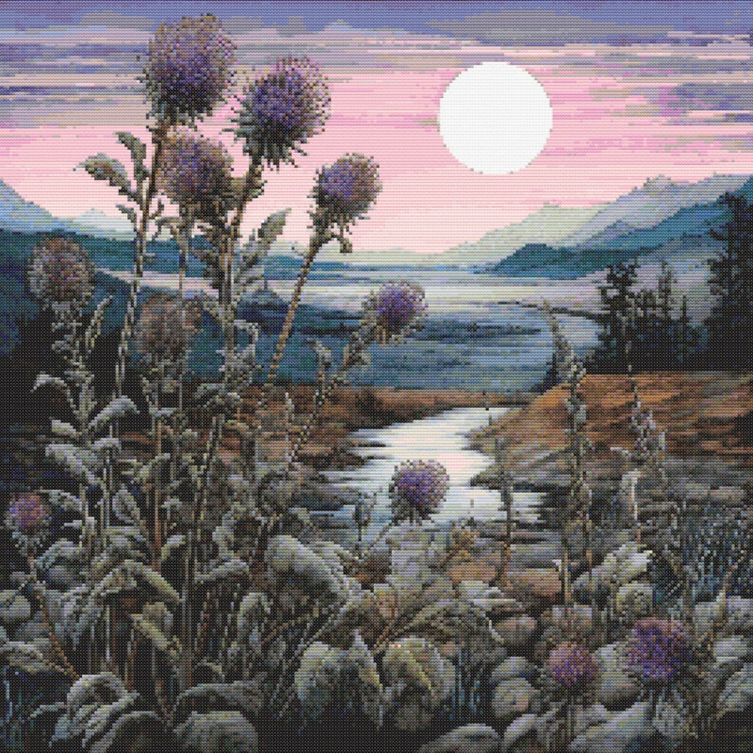 Wild Thistles Scene 1 Cross-stitch Pattern Digital Download - Etsy