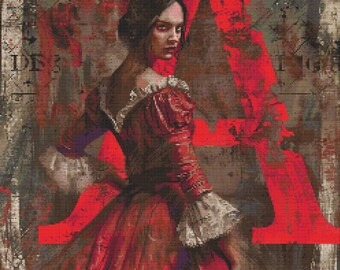 The Scarlet Letter Little Primitives Series PDF Digital Cross Stitch ...