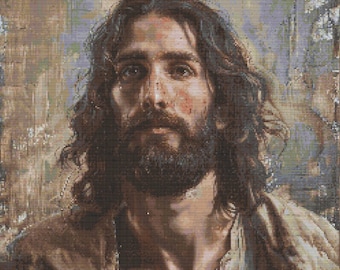 Portrait of Jesus 8 Cross-Stitch Pattern Digital Download