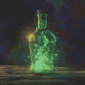 Glowing Magic Potion 3 Cross-Stitch Pattern Digital Download