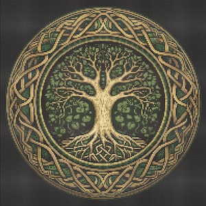 Celtic Tree of Life 2 Cross-Stitch Pattern Digital Download