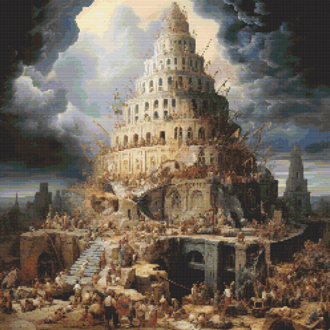 Tower of Babel 3 Cross-stitch Pattern Digital Download - Etsy
