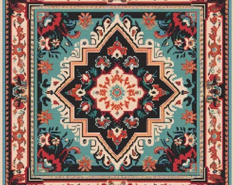 Oriental Rug Pattern 2 Cross-Stitch Pattern Digital Download
