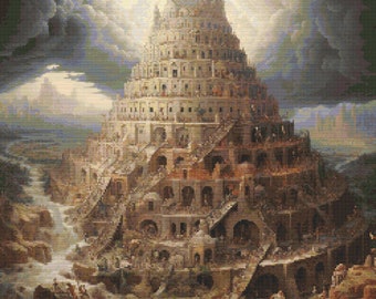 Tower of Babel 4 Cross-Stitch Pattern Digital Download