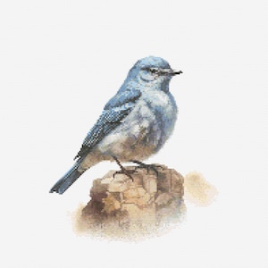 Mountain Bluebird 4 Cross-Stitch Pattern Digital Download